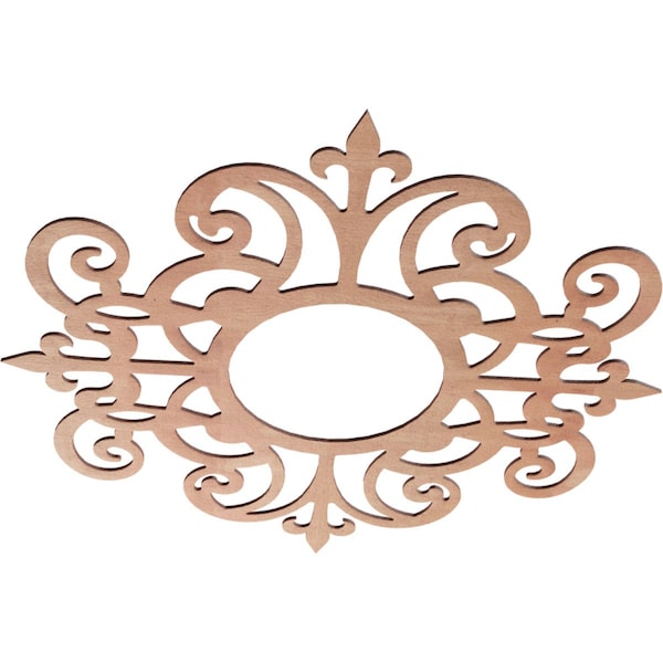 Dijon Wood Fretwork Pierced Ceiling Medallion, Cherry, 34OD X 11ID X 1/4T